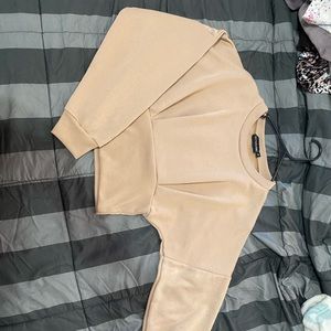 Nude/cream color crop top